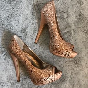 Steve Madden cycile rhinestone open toe heels